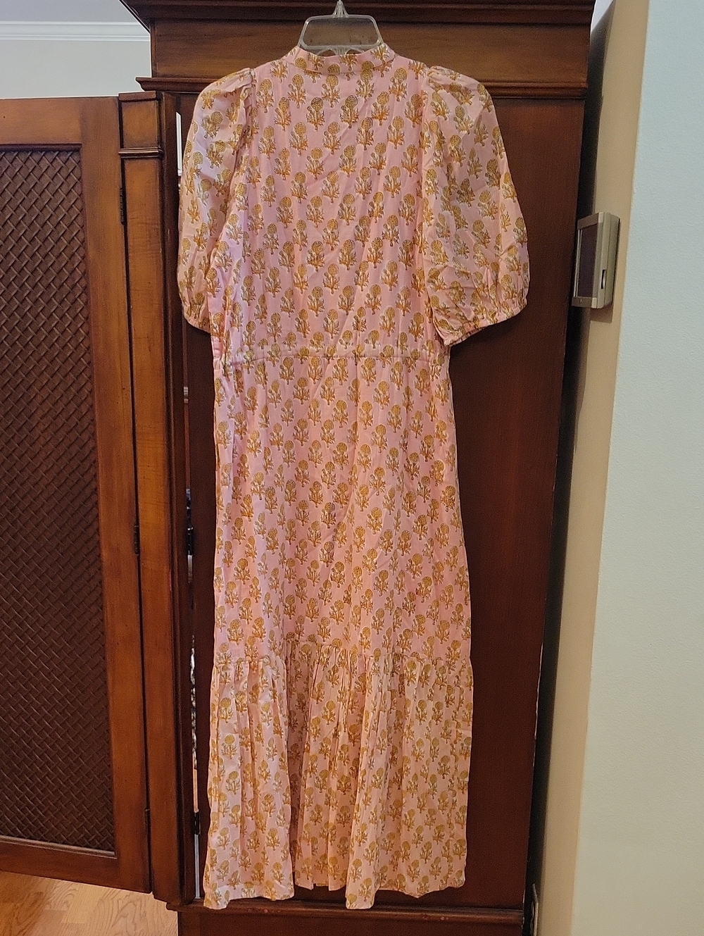 INDIA COLLECTION BY EMERSON FRY Pink Little Marigolds Lucy Dress - Size Small - Picture 9 of 15